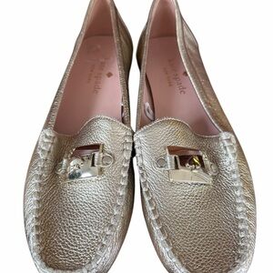 KATE SPADE | Carmen loafers metallic gold size 7